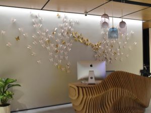 3D printed butterfly installation